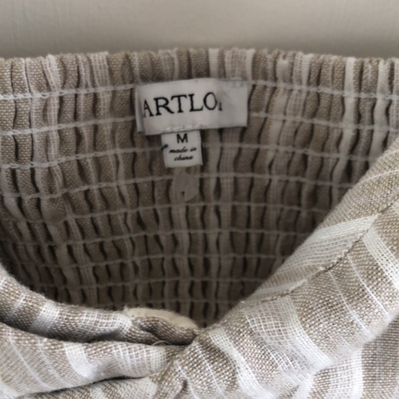 Heartloom khaki striped jumpsuit - Picture 6 of 7